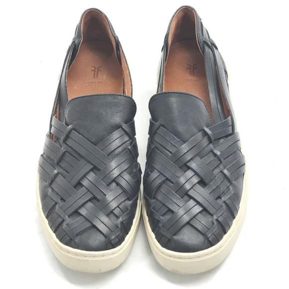 Frye Brown Woven Leather Slip-On Sneakers Women main image 4